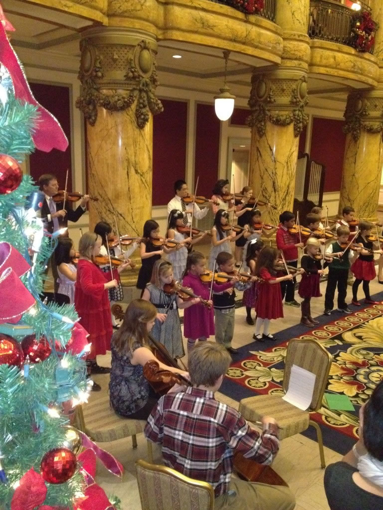 Suzuki violin studio performance
